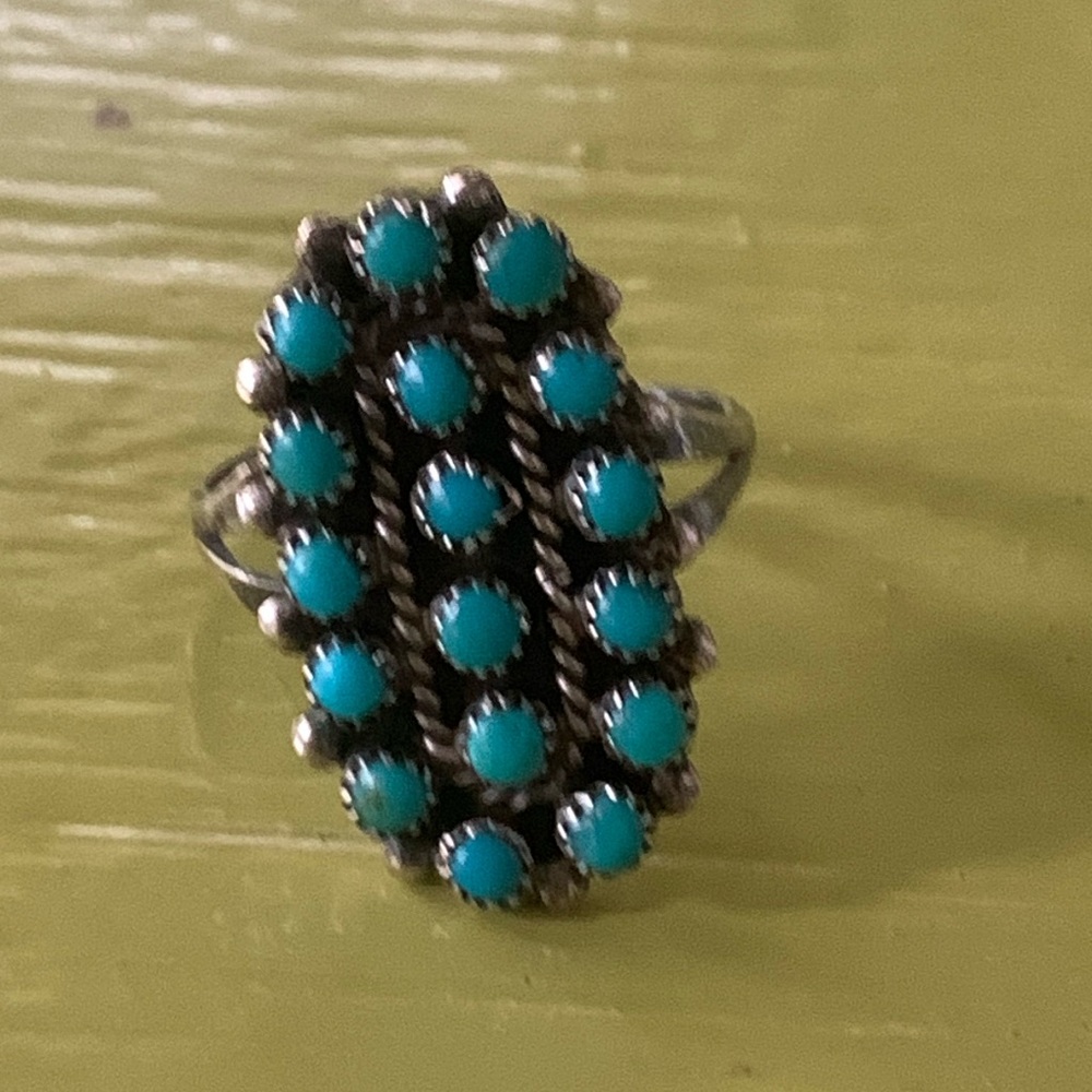 Native American sterling turquoise ring